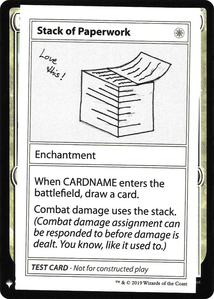 Image of Stack of Paperwork (CMB1-013) - Mystery Booster Playtest Cards 2019