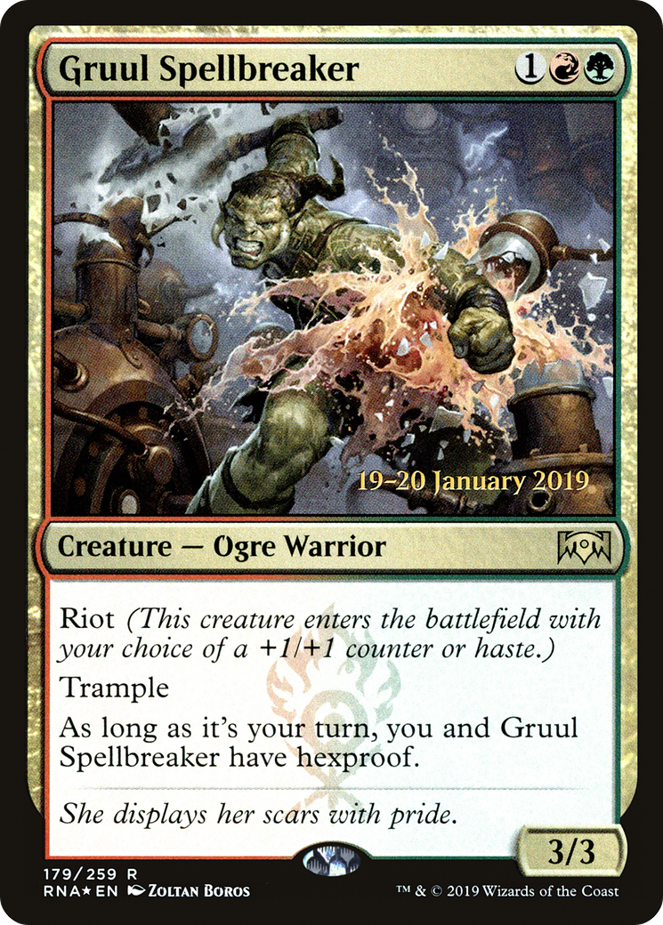 Image of Gruul Spellbreaker (PRE-179S) - Ravnica Allegiance Promos Foil