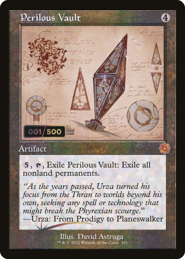 Image of Perilous Vault (Schematic) (Serial Numbered) (BRR-101) - The Brothers' War Retro Artifacts Foil