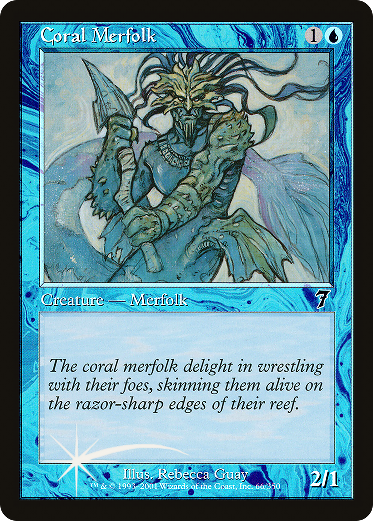 Image of Coral Merfolk (7ED-066) - 7th Edition Foil