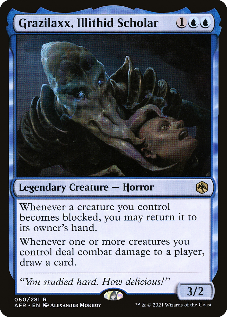 Image of Grazilaxx, Illithid Scholar (AFR-060) - Adventures in the Forgotten Realms Foil