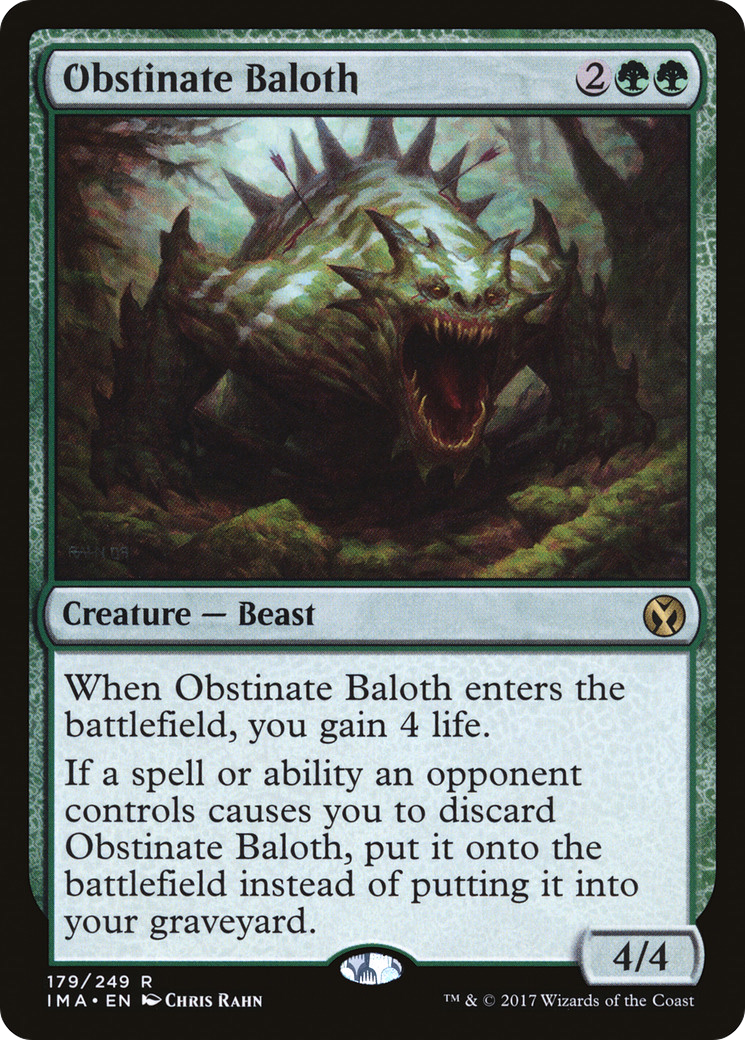 Image of Obstinate Baloth (IMA-179) - Iconic Masters Foil