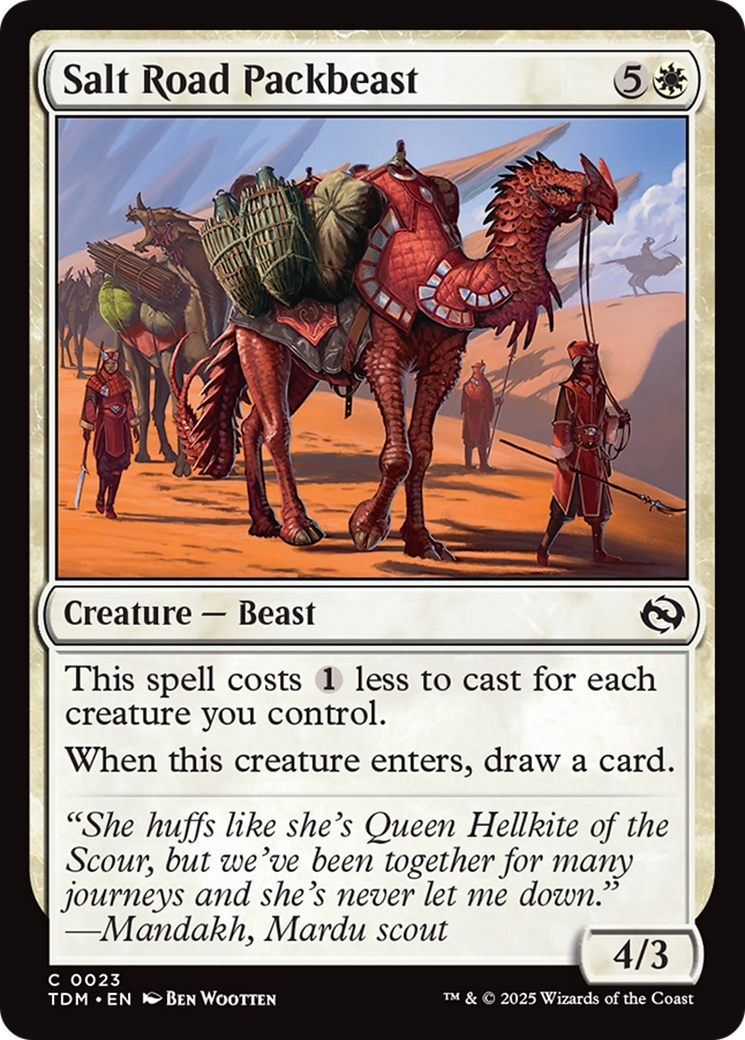 Image of Salt Road Packbeast (TDM-023) - Tarkir: Dragonstorm Foil