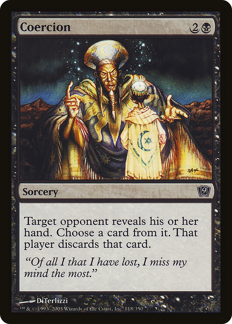 Image of Coercion (9ED-118) - 9th Edition Foil