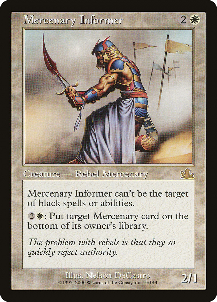 Image of Mercenary Informer (PCY-015) - Prophecy