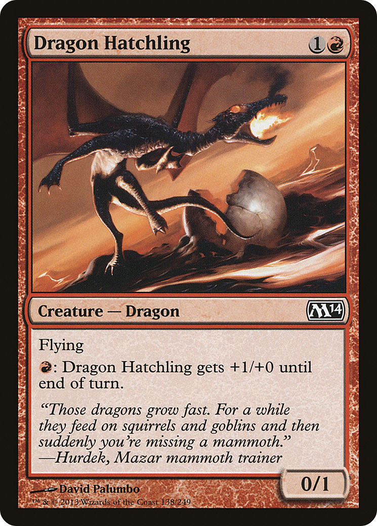 Image of Dragon Hatchling (M14-138) - Magic 2014 Foil