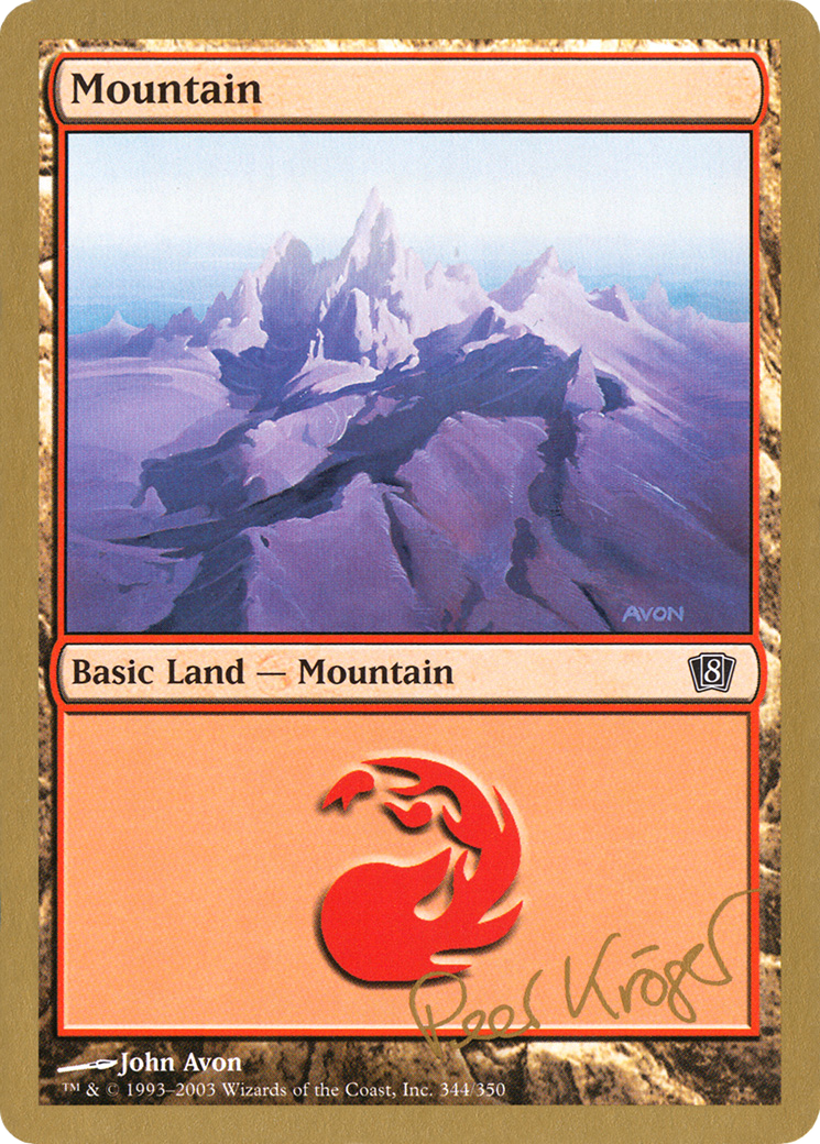 Image of Mountain (344) - 2003 Peer Kroger (8ED) (WCD-PK344) - World Championship Decks 2003
