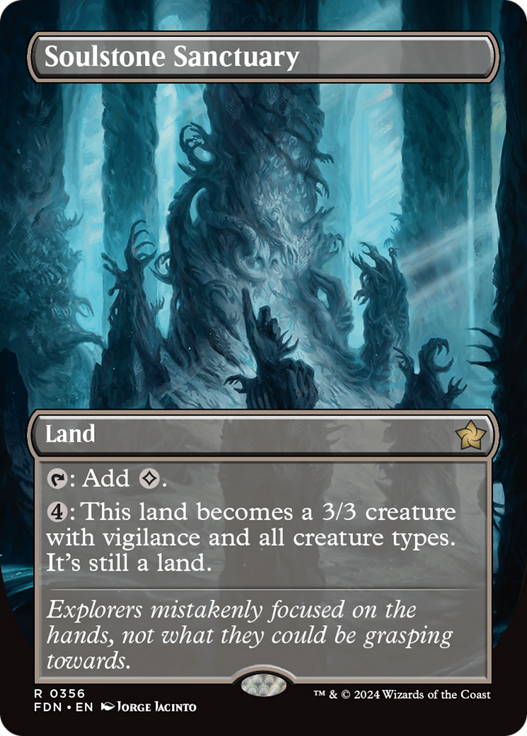 Image of Soulstone Sanctuary (Borderless) (FDN-356) - Foundations (Borderless) Foil
