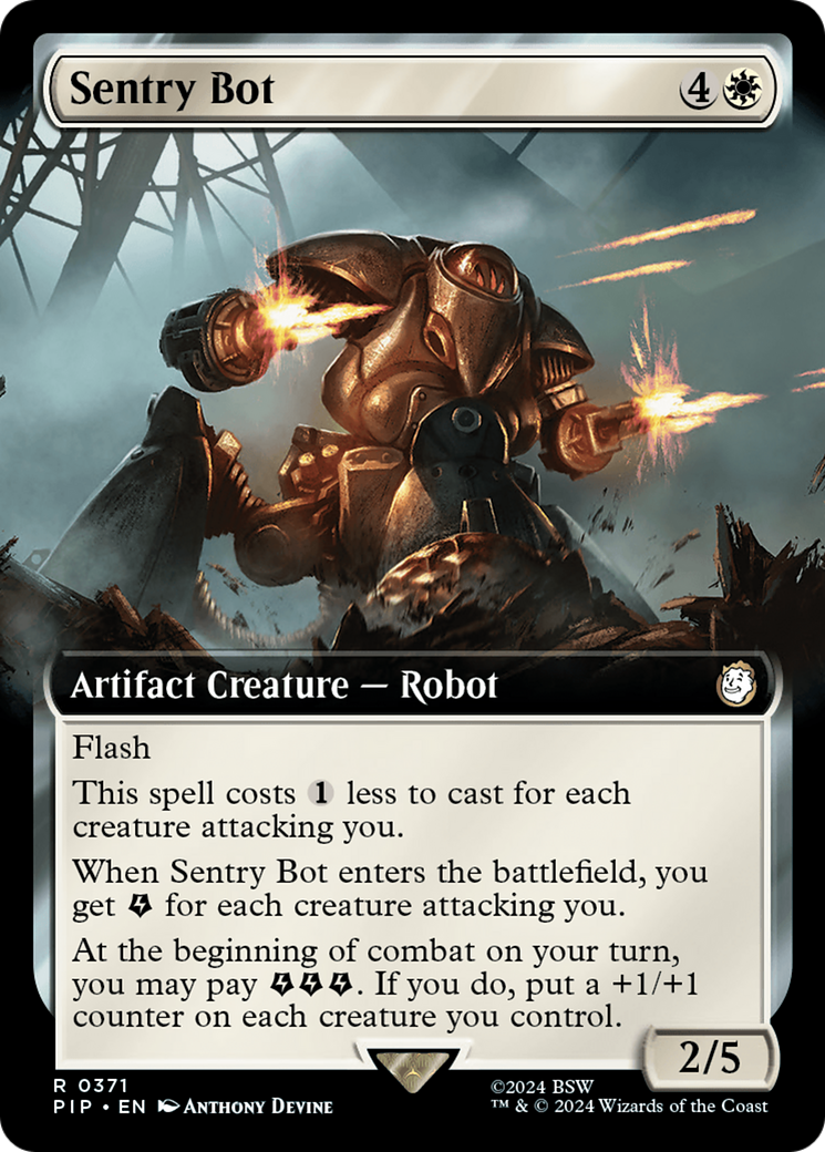 Image of Sentry Bot (Extended Art) (PIP-371) - Fallout: (Extended Art) Foil