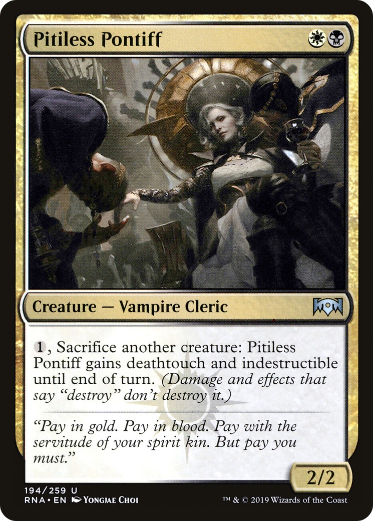 Image of Pitiless Pontiff (RNA-194) - Ravnica Allegiance