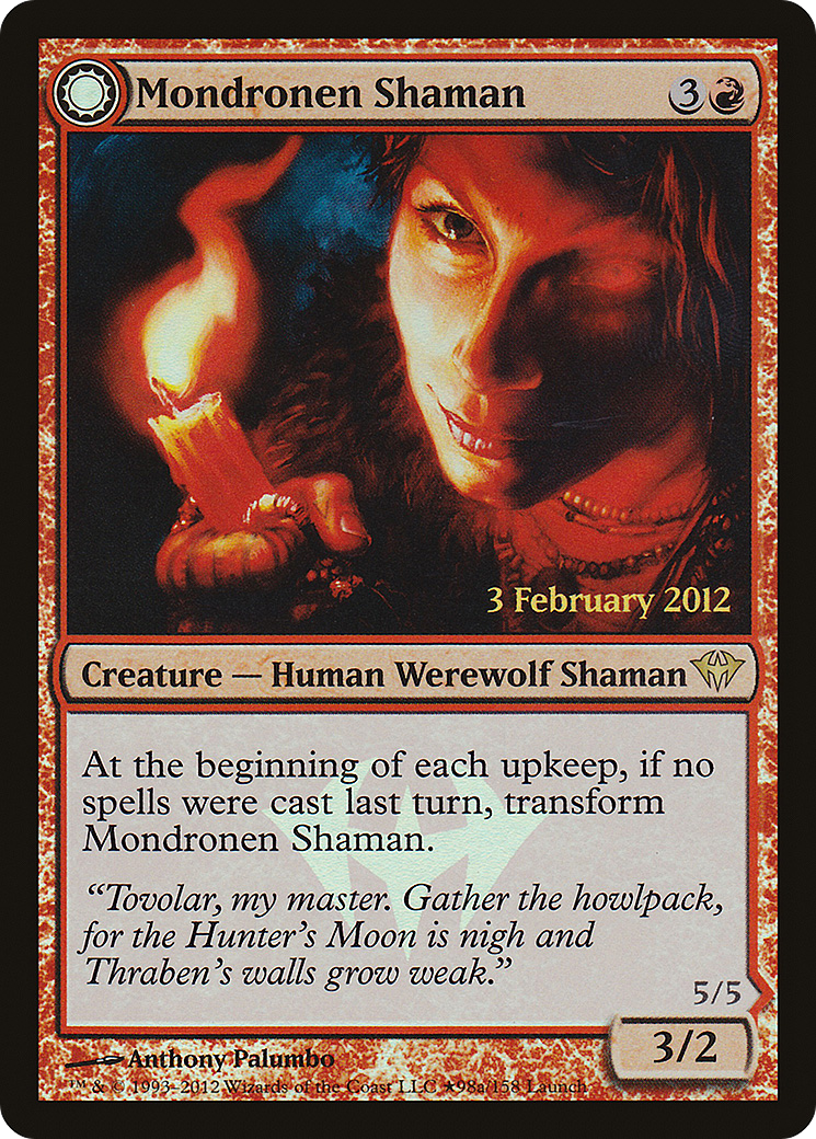 Image of Mondronen Shaman (LARP-098) - Dark Ascension Promos: (Double Faced Transform) Foil