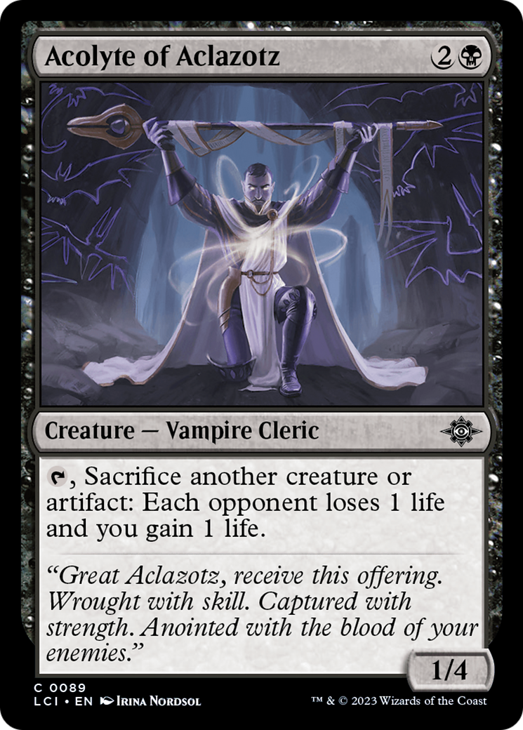 Image of Acolyte of Aclazotz (LCI-089) - The Lost Caverns of Ixalan
