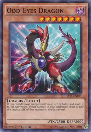 Image of Odd-Eyes Dragon (Shatterfoil) (YS15-ENF03) - Starter Deck: Saber Force 1st Edition