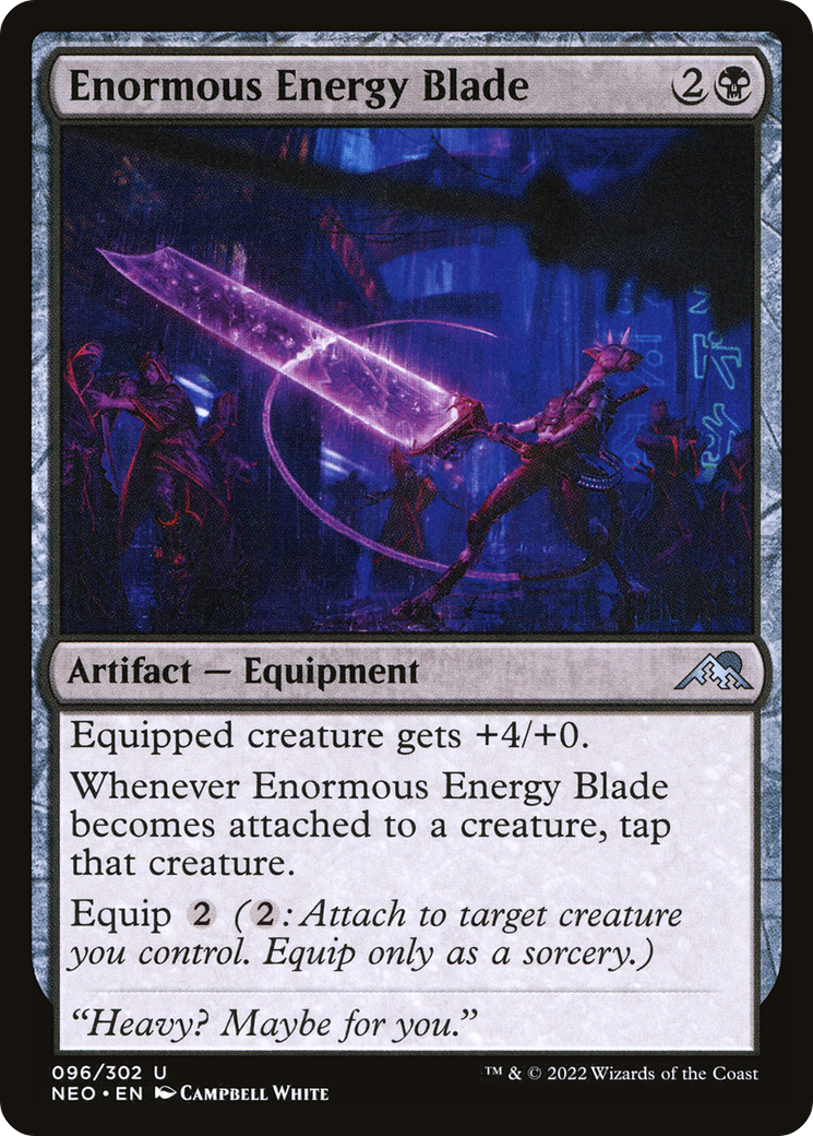 Image of Enormous Energy Blade (NEO-096) - Kamigawa: Neon Dynasty Foil