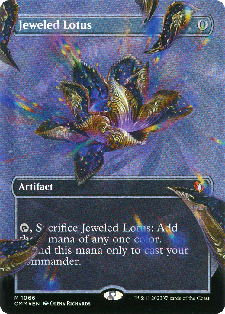 Image of Jeweled Lotus (Textured Foil) (CMM-1066) - Commander Masters (Borderless) Foil