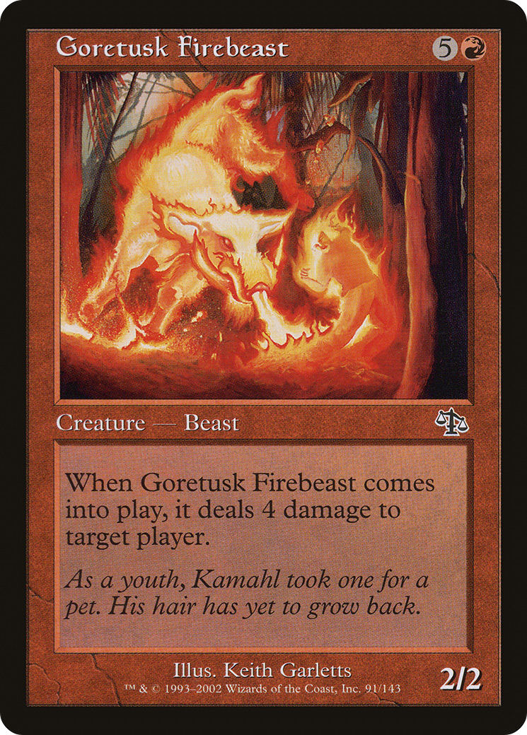 Image of Goretusk Firebeast (JUD-091) - Judgment Foil