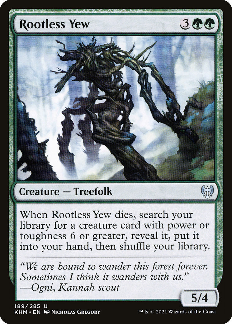 Image of Rootless Yew (KHM-189) - Kaldheim Foil