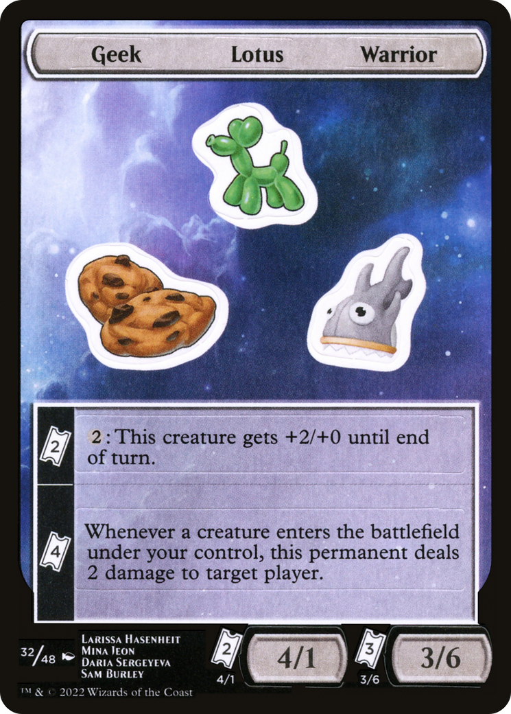 Image of Geek Lotus Warrior (UNF-032) - Unfinity Sticker Sheets