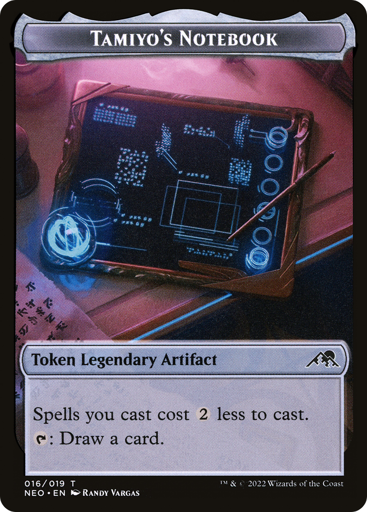 Image of Tamiyo's Notebook Token (NEO-016) - Kamigawa: Neon Dynasty Tokens