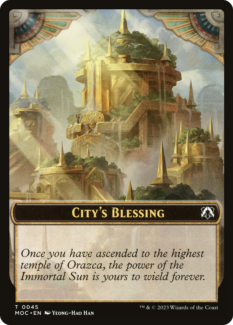Image of City's Blessing (TMOC-045) - March of the Machine Commander Tokens