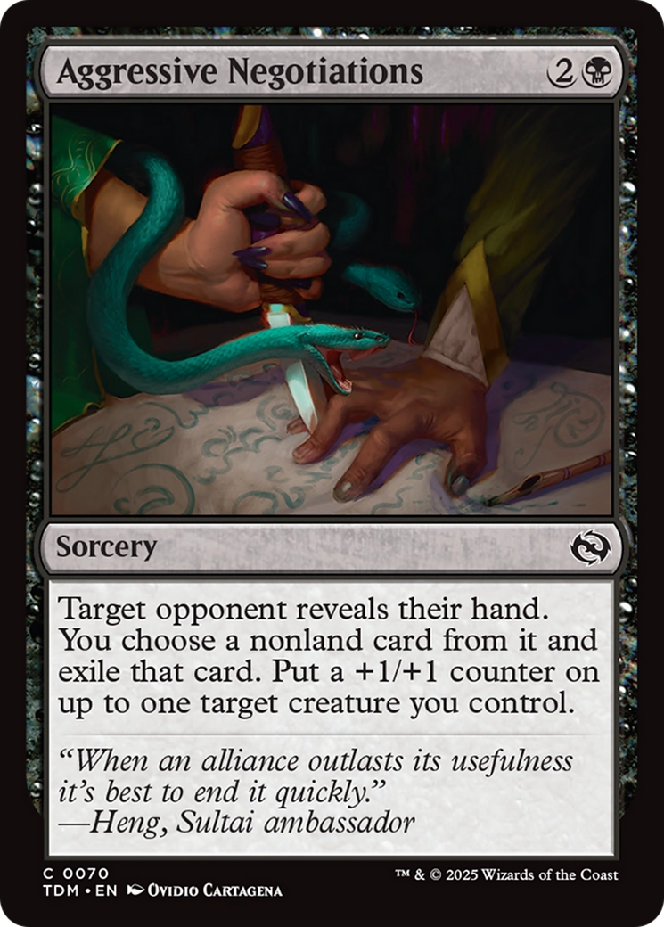 Image of Aggressive Negotiations (TDM-070) - Tarkir: Dragonstorm