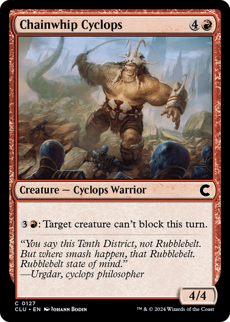 Image of Chainwhip Cyclops (CLU-127) - Ravnica: Clue Edition