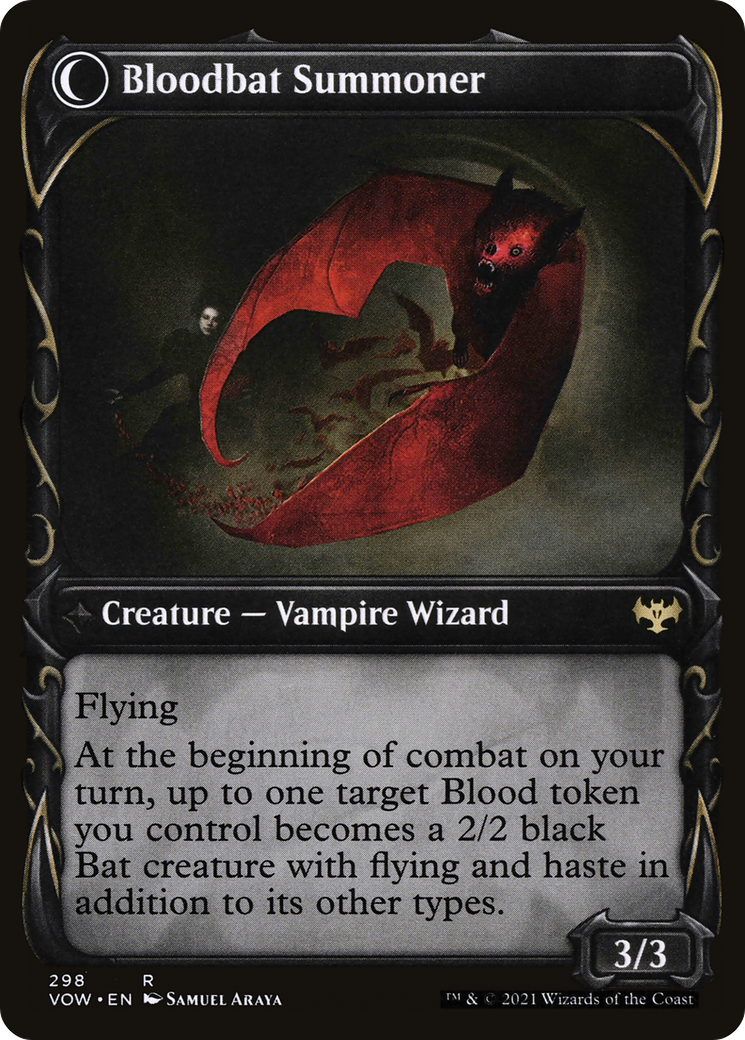 Image of Voldaren Bloodcaster (Showcase) (VOW-298) - Innistrad: Crimson Vow: (Showcase, Double Faced Transform)