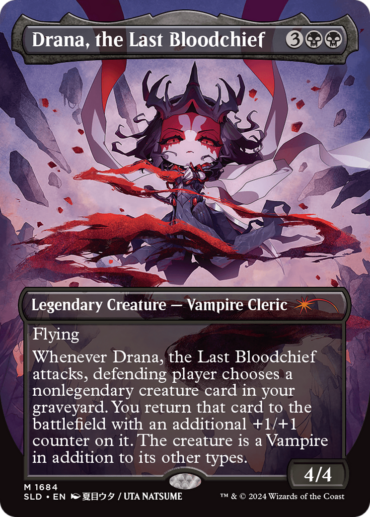 Image of Drana, the Last Bloodchief (Rainbow Foil) (SLD-1684) - Secret Lair Drop (Borderless) Foil