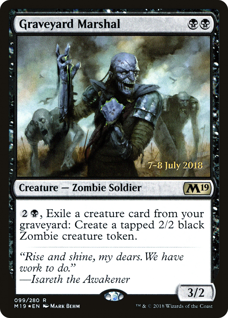 Image of Graveyard Marshal (PRE-99S) - Core Set 2019 Promos Foil