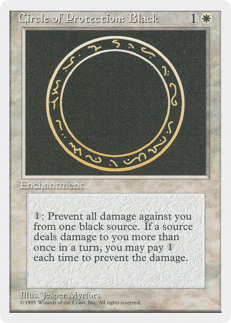 Image of Circle of Protection: Black (4ED-) - Fourth Edition