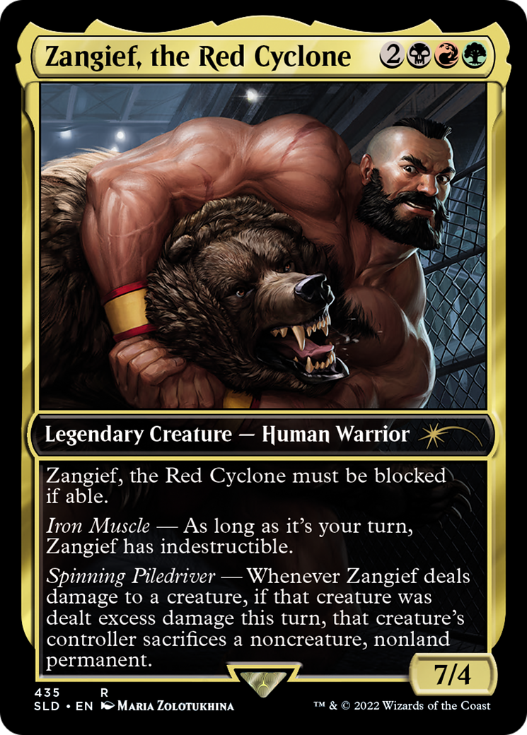 Image of Zangief, the Red Cyclone (SLD-435) - Secret Lair Drop / Zangief, the Red Cyclone Foil