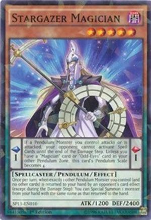 Image of Stargazer Magician (Shatterfoil) (SP15-EN010) - Star Pack ARC-V 1st Edition