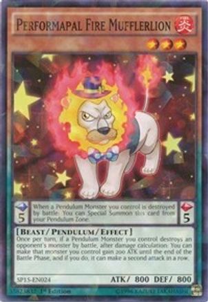 Image of Performapal Fire Mufflerlion (Shatterfoil) (SP15-EN024) - Star Pack ARC-V 1st Edition