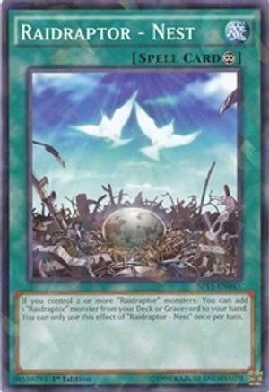 Image of Raidraptor - Nest (Shatterfoil) (SP15-EN045) - Star Pack ARC-V 1st Edition
