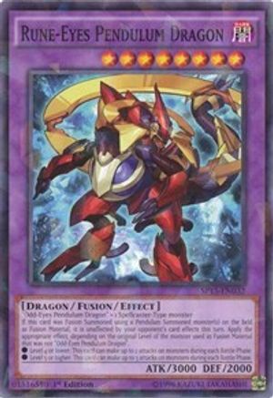 Image of Rune-Eyes Pendulum Dragon (Shatterfoil) (SP15-EN032) - Star Pack ARC-V 1st Edition