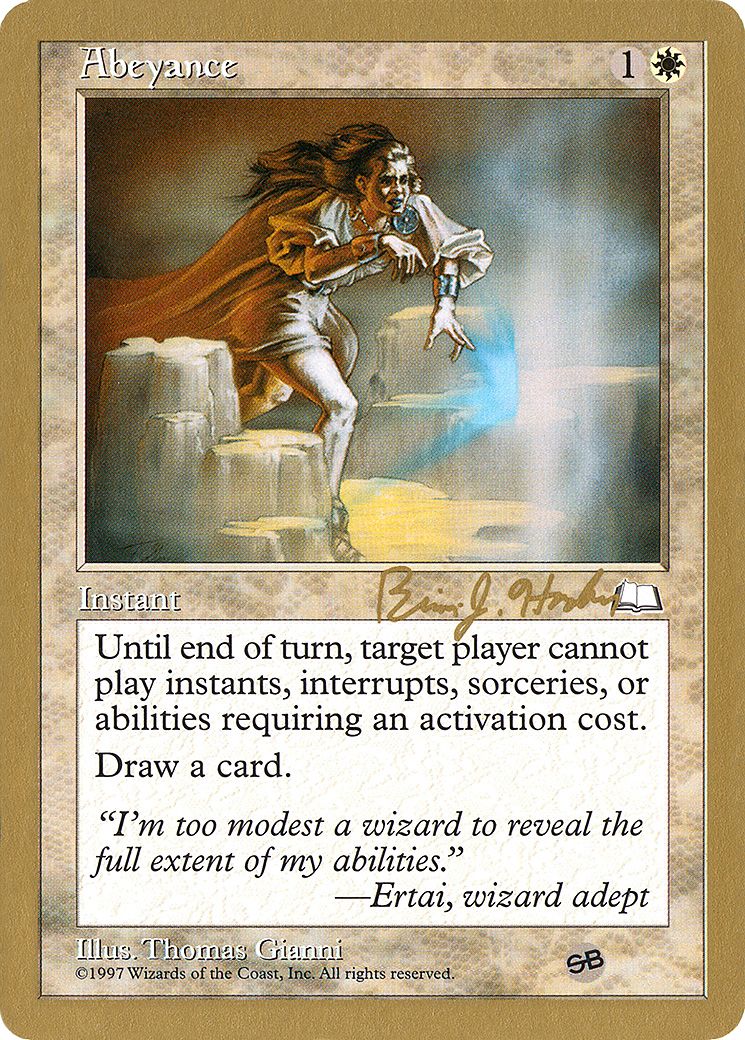 Image of Abeyance - 1998 Brian Hacker (WTH) (SB) (WCD-) - World Championship Decks 1998