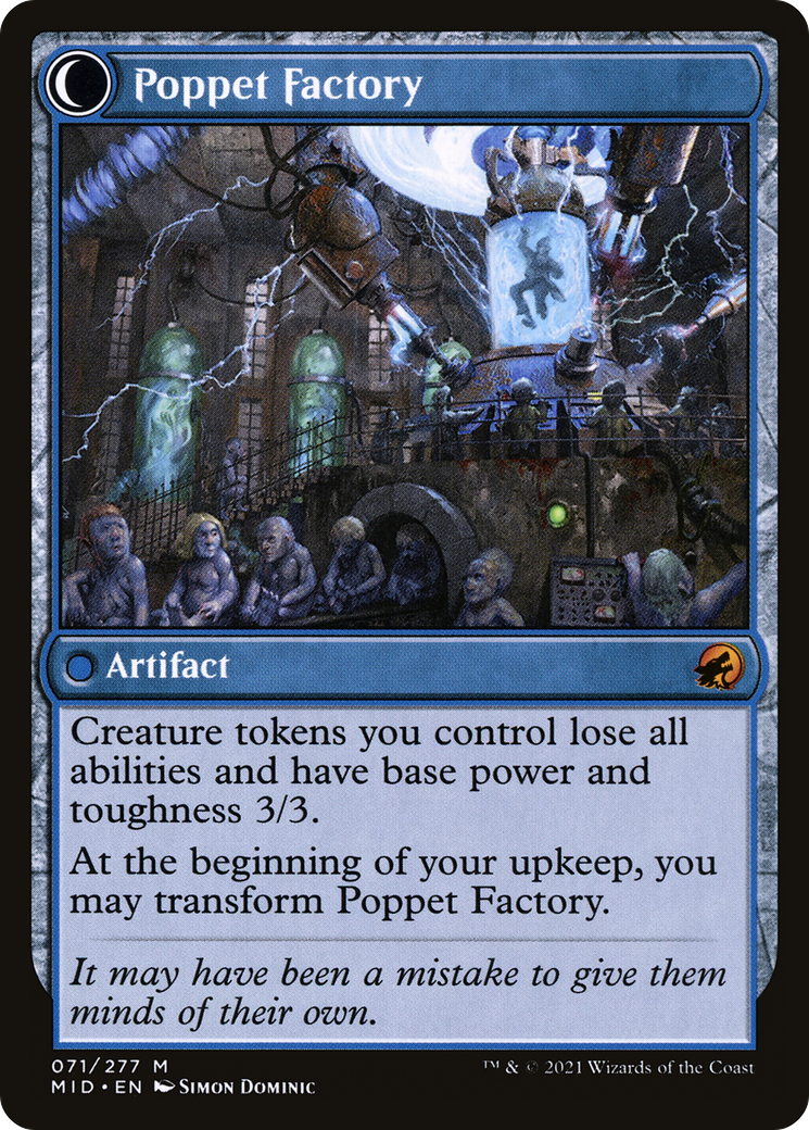 Image of Poppet Stitcher (MID-071) - Innistrad: Midnight Hunt: (Double Faced Transform) Foil