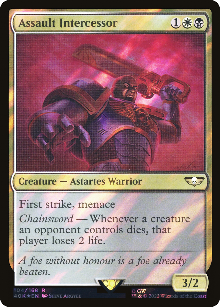 Image of Assault Intercessor (Surge Foil) (40K-104) - Warhammer 40,000 Commander Foil