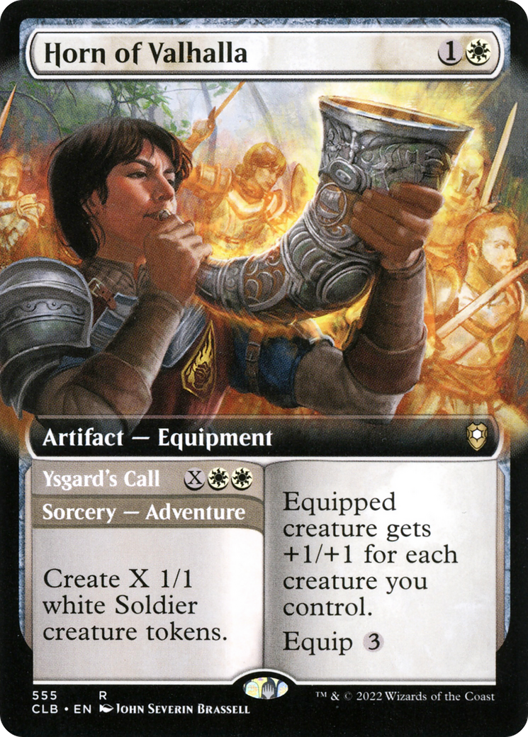 Image of Horn of Valhalla (Extended Art) (CLB-555) - Commander Legends: Battle for Baldur's Gate: (Extended Art) Foil