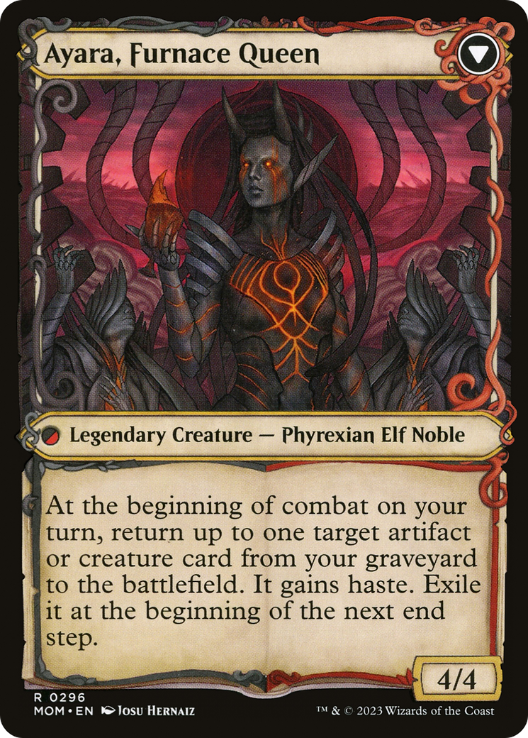 Image of Ayara, Widow of the Realm (Showcase) (MOM-296) - March of the Machine: (Showcase) Foil