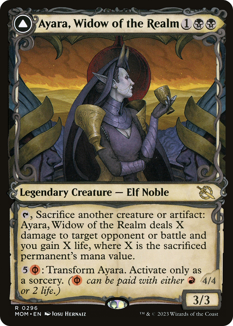 Image of Ayara, Widow of the Realm (Showcase) (MOM-296) - March of the Machine: (Showcase)
