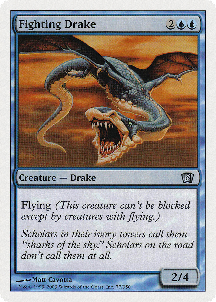 Image of Fighting Drake (8ED-077) - 8th Edition Foil