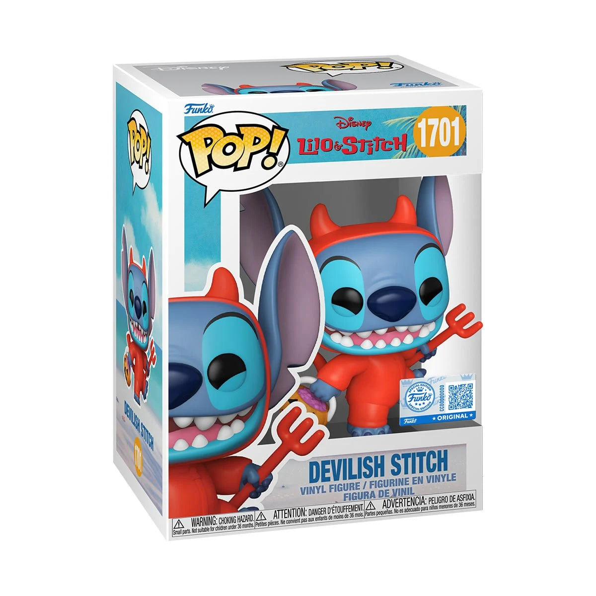 Image of Lilo & Stitch Devilish Stitch Funko Pop! Vinyl Figure #1701 - Entertainment Earth Exclusive