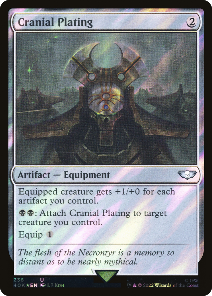 Image of Cranial Plating (Surge Foil) (40K-236) - Warhammer 40,000 Commander Foil