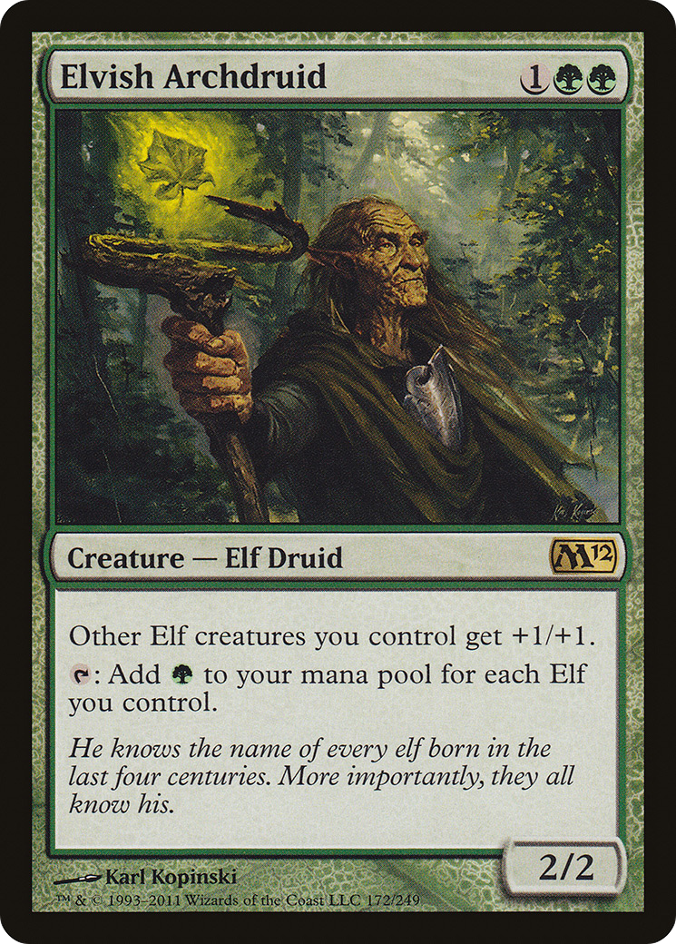 Image of Elvish Archdruid (M12-172) - Magic 2012 Foil