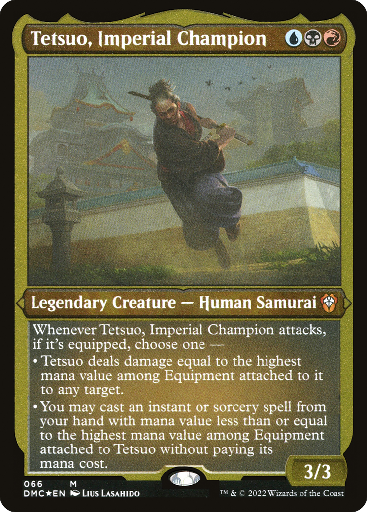 Image of Tetsuo, Imperial Champion (DMC-066) - Dominaria United Commander Etched Foil