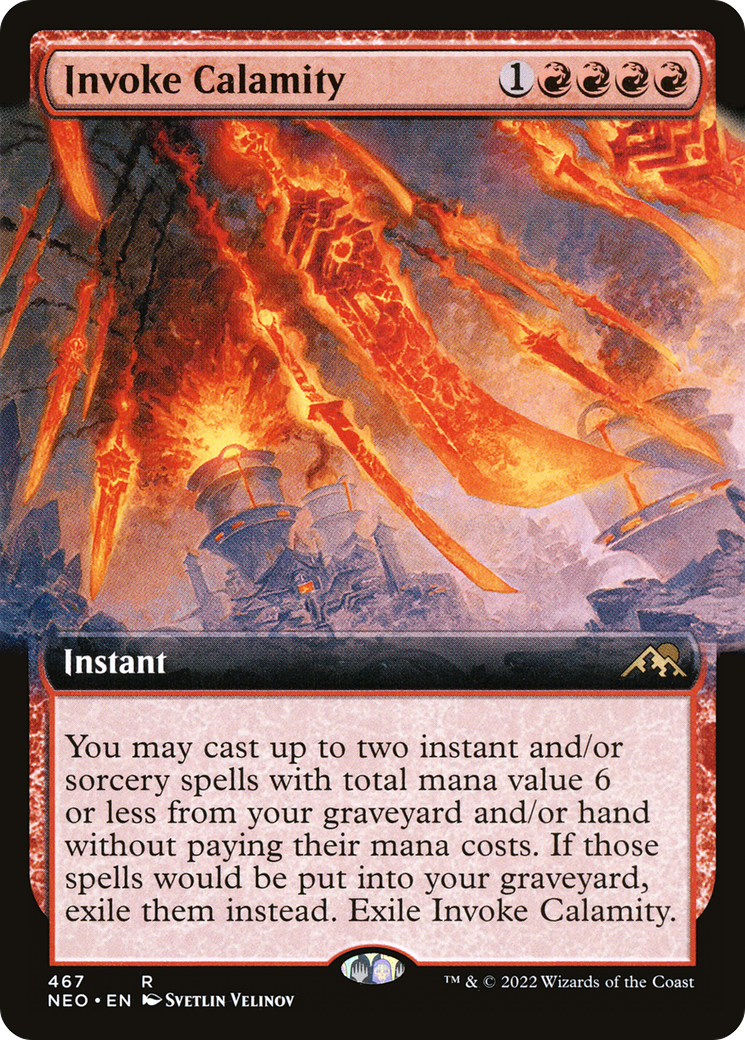 Image of Invoke Calamity (Extended Art) (NEO-467) - Kamigawa: Neon Dynasty: (Extended Art)