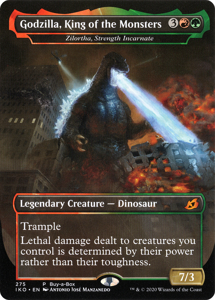 Image of Godzilla, King of the Monsters - Zilortha, Strength Incarnate (BABP-275) - Ikoria: Lair of Behemoths / Godzilla, King of the Monsters (Borderless)
