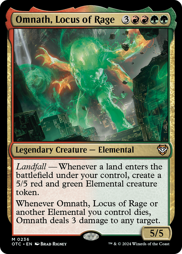Image of Omnath, Locus of Rage (OTC-236) - Outlaws of Thunder Junction Commander