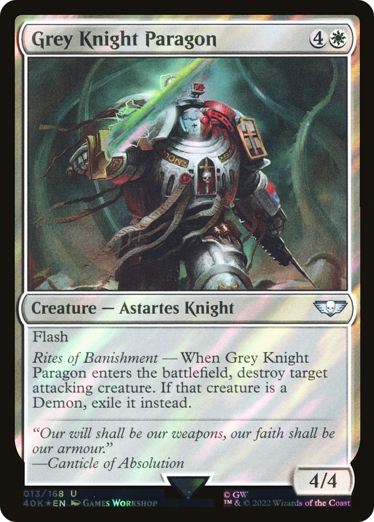 Image of Grey Knight Paragon (Surge Foil) (40K-013) - Warhammer 40,000 Commander Foil